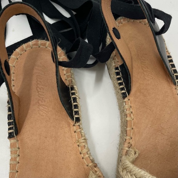 Madewell 7 The Gwen Platform Espadrille Sandal Jute Lace Up AM226 - Picture 6 of 11
